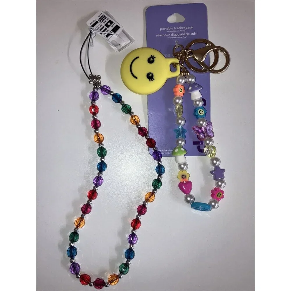 Claire’s Portable Tracker Case And Phone Holder & Beaded Phone Bracelet Holder